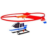 Polis helikopter som skjuts iväg med pistolhantag