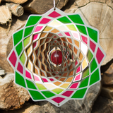 Blomma Lotus vindspel/pendel 20cm i rostfritt stål - Made in germany.