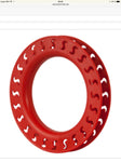 Ringspole Röd / Ringhandtag  STOR 18cm för upp till 100m draklina