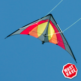 Shuriken Röd - Stuntdrake / Länkdrake / Tvåhandsdrake / Sportdrake