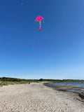 Delfiner in Paradiset Rosa deltadrake med svans i flera glada färger - Exklusiv Drake från www.Drake.nu
