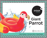 Valtava puhallettava Parrot-ilmapatja / kylpypatja / kylpylelu 195x180x115 cm.