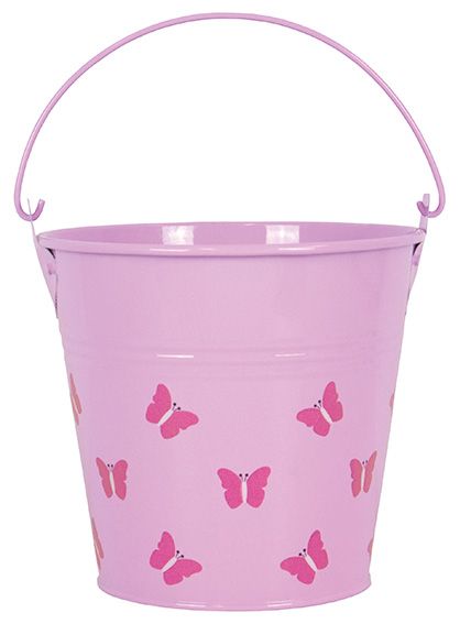 Bucket Pink Butterfly lakattua metallilevyä ruotsalaselta JaBaDaBaDolta
