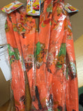 Liten drake med olika figurer på orange bakgrund (Andrasortering) /Enkel barndrake av kinesis typ