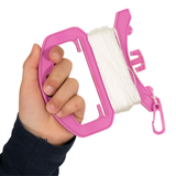 Drakhandtag Barn Special  - Rosa - lätta att använda och sätta på för barn! med 40m lina - 10daN/40m mit Clip, pink