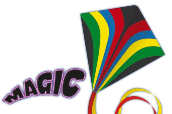 Magic / Magisk Drake - Premiumdrake med 2 långa 6m! svansar. Drake i glasfiberarmerad polyester av Tyska Günther Flugspiele!