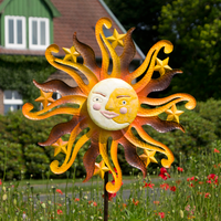 Sunface Höst - Vindsnurra i Metall - Sommar (Wind Wheel) (Windrat) (Vindspel)