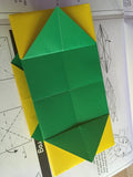Origami - pappersvikningsbok (oregami) med 10 ritningar och 50 tvåfärgade oregamipapper ( Origami by Galt)