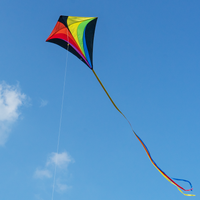 Xtra Stora SVART REGNBÅGE Draken / Kite från Colours in Motion