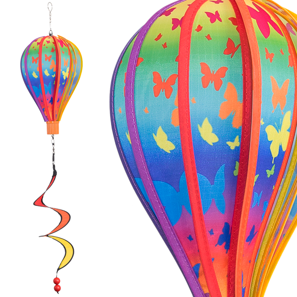 Liten Fjäril luftballong spiral - hängande vindspel - Satorn Balloon spiral 17x28cm
