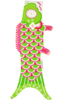 Koinobori Midori (Traditionell Grön) 45cm japansk fiskflagga / Madame Mo Frankrike (鯉幟 / Traditionell japansk vindstrut / vindsocka)