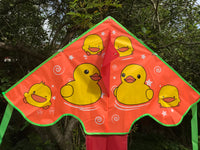Orange-(bad)anka-deltadrake med svans i flera glada färger - Exklusiv Drake från www.Drake.nu