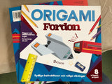 Origamibok om Fordon - pappersvikningsbok med ritningar och  origamipapper