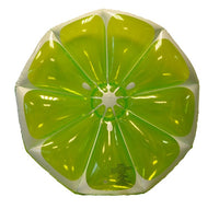 Lime / Citron jättestor uppblåsbar luftmadrass / badmadrass / badleksak 120x22cm.