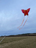 Röd Fjäril Drake / Cerf-volant Papillon / Butterfly Kite Red