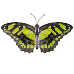 Metall VäggDekoration Grön TigerFjäril, 35cm fjäril. Décor Butterfly Wall Decoration.