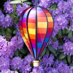 Rutig ballong spiral - hängande vindspel - Satorn Balloon spiral 28x43cm