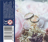 Bröllopsbubblor - Klassiskt Såpbubbelburk med Vigselringar - Made in Germany