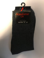 Kashmirstrumpa lös resår svart/ljusgrå/mörkgrå (Import)