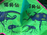 Skalbagge - Grön deltadrake med svans i flera glada färger - Exklusiv Drake från www.Drake.nu
