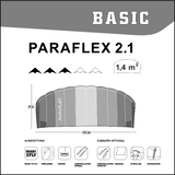 Paraflex 2,1m Regnbåge (Sporlänkdrake / 2 handsdrake / kitingdrake)