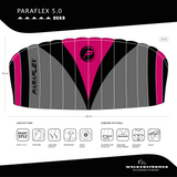 Paraflex 1,7m2 / 2,8m2 / 3,9m2 / 5 neliömetriä Quad Kite (4-hand-Track linkkilohikäärme / 4-käden lohikäärme / leijalohikäärme / linkkimatto)