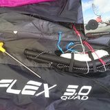 Paraflex 1,7m2 / 2,8m2 / 3,9m2 / 5kvadratmeter Quad Kite (4hands-Sporlänkdrake / 4 handsdrake / kitingdrake / lenkmatte)